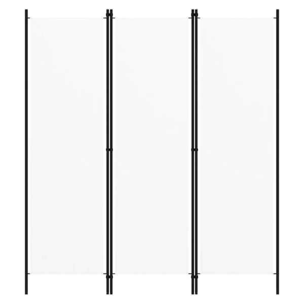 Celina Fabric 3 Panels 150cm x 180cm Room Divider In White | Bed Sava