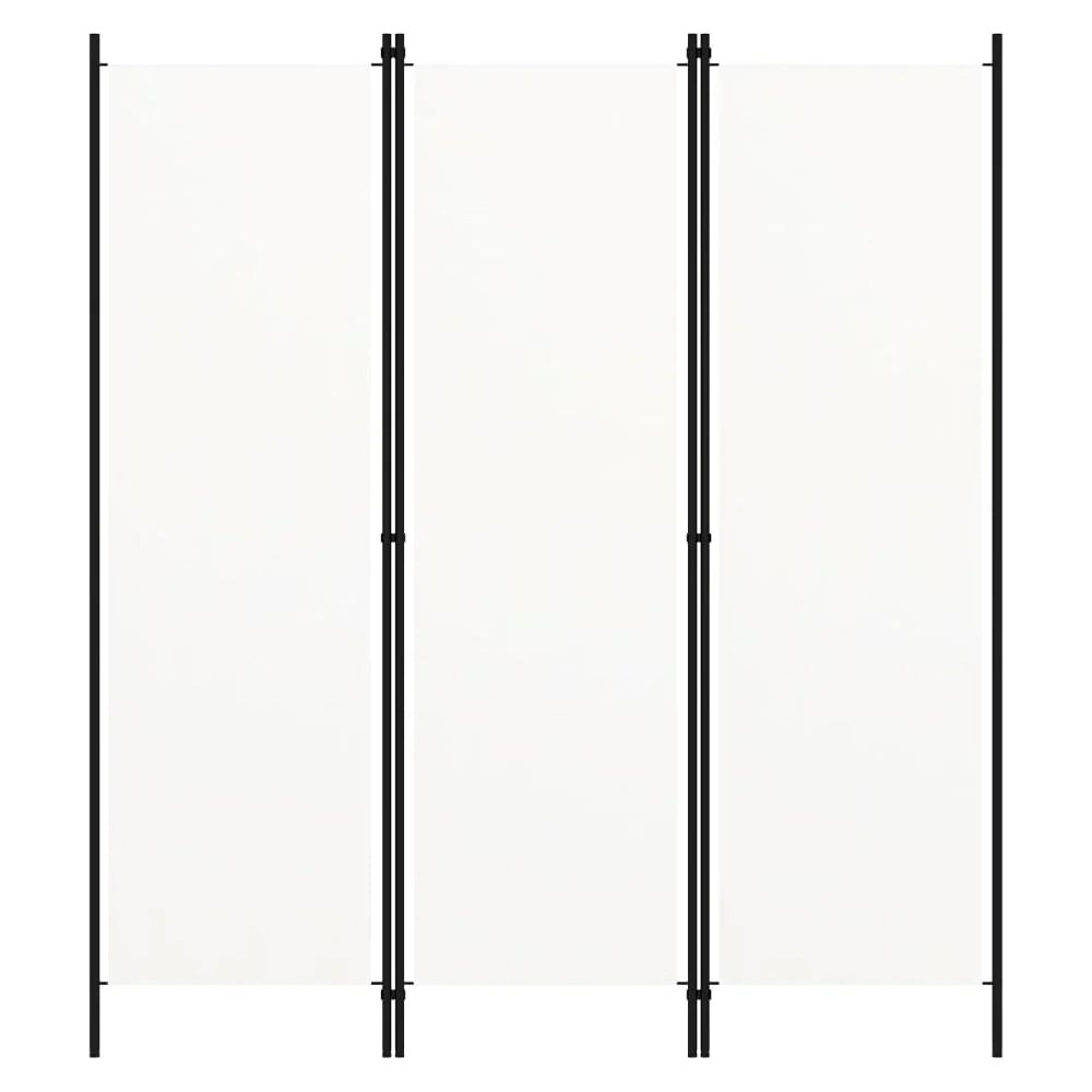 Celina Fabric 3 Panels 150cm x 180cm Room Divider In White