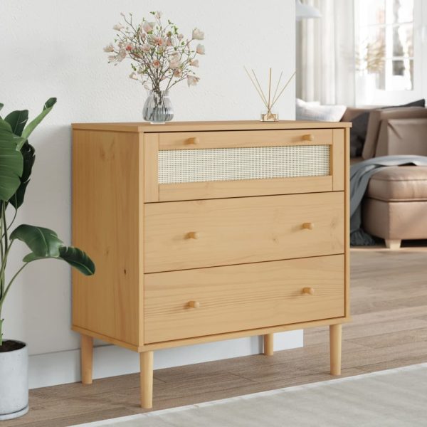 Celle Pinewood Chest Of 3 Drawers In Brown | Bed Sava