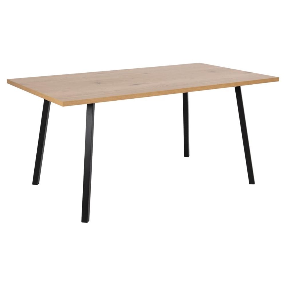 Cenote Wooden Rectangular Dining Table In Oak And Black
