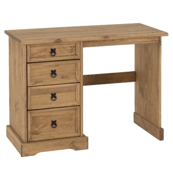 Central Wooden Dressing Table With 4 Drawers In Oak | Bed Sava