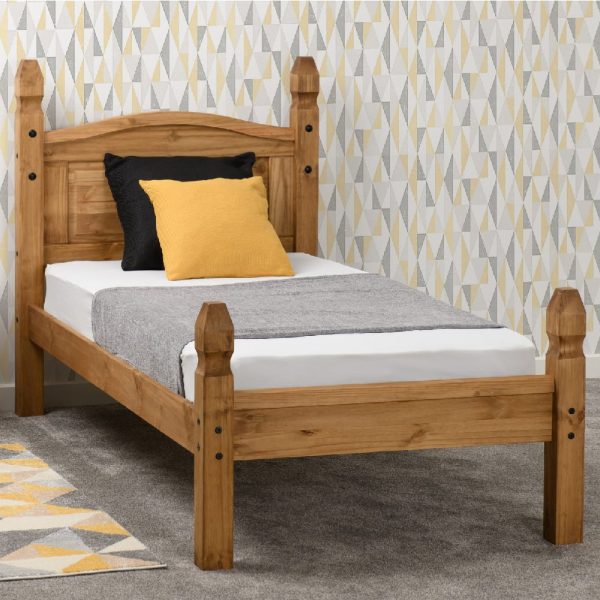 Central Wooden Low Foot Single Bed In Oak | Bed Sava