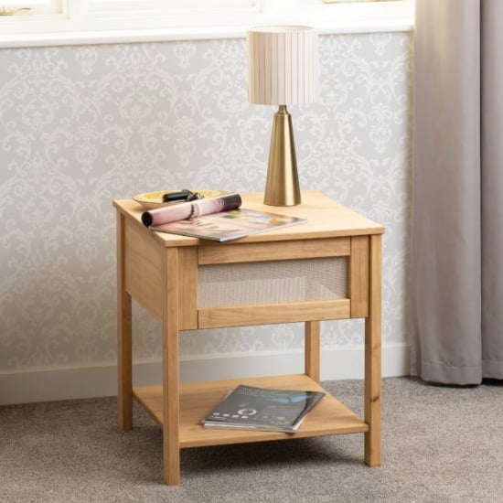 Central Wooden Side Table In Oak