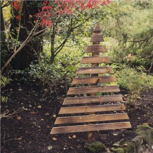 Cerritos Large Wooden Garden Christmas Tree In Natural | Bed Sava