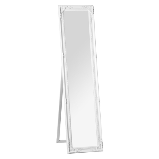 Chacota Floor Standing Cheval Mirror In Vintage White Frame | Bed Sava
