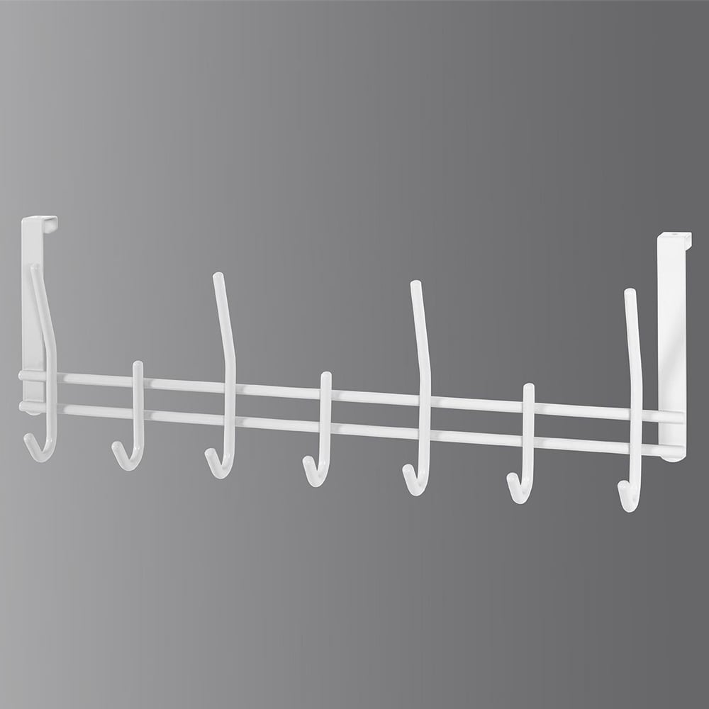 Chadron Metal Wall Mounted Coat Rack In White | Bed Sava