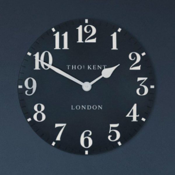 Chantilly Large Metal Mantel Clock In Ink | Bed Sava