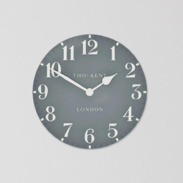 Chantilly Medium Metal Mantel Clock In Flax Blue | Bed Sava