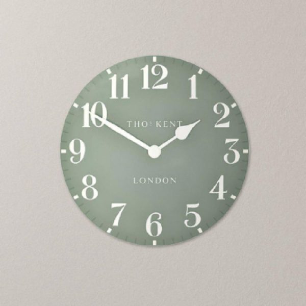 Chantilly Medium Metal Mantel Clock In Seagrass | Bed Sava