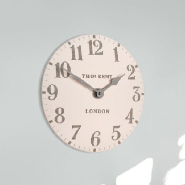 Chantilly Medium Metal Mantel Clock In Shy Pink | Bed Sava