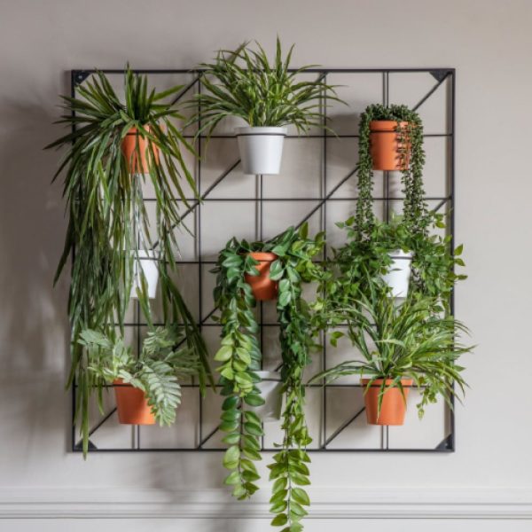 Cherokee Metal Greenery Pots Wall In Terracotta | Bed Sava