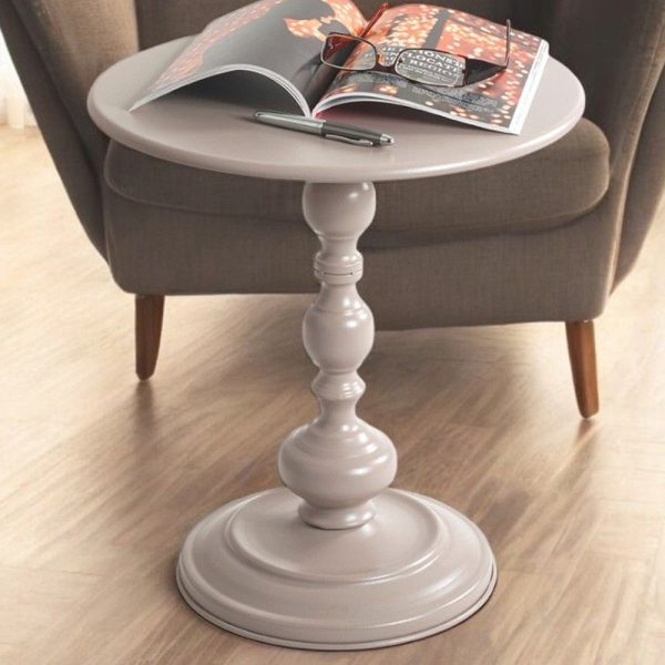 Chico Metal End Table In Grey | Bed Sava