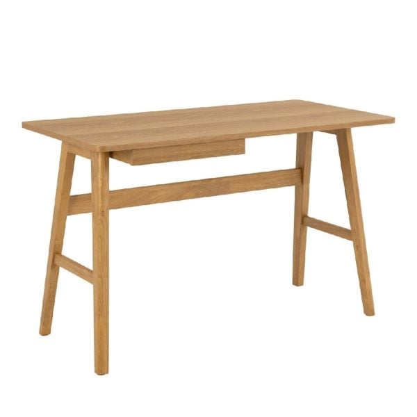 Chico Wooden Laptop Desk With 1 Drawer In Oak | Bed Sava