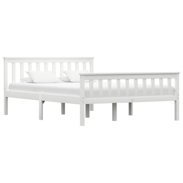 Chilliwack Wooden Double Bed In White | Bed Sava