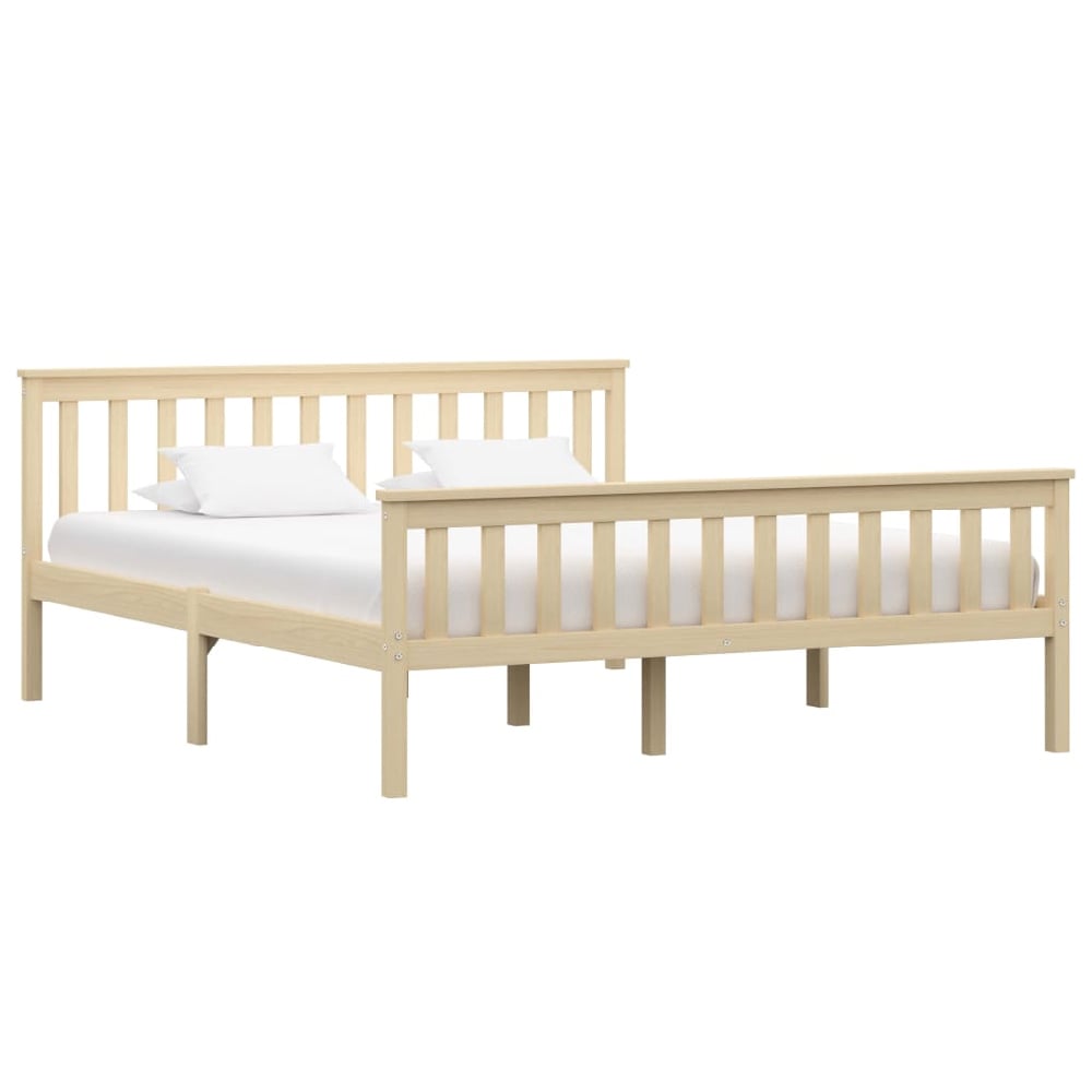 Chilliwack Wooden King Size Bed In Light Wood | Bed Sava