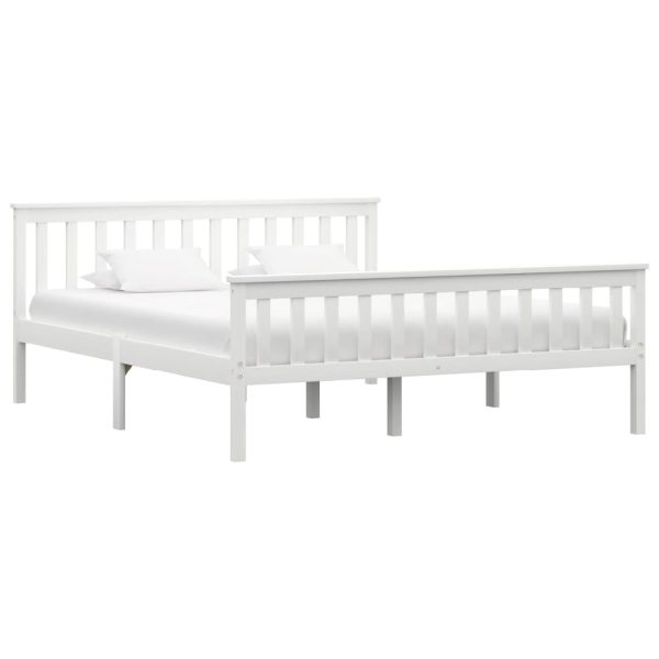 Chilliwack Wooden King Size Bed In White | Bed Sava