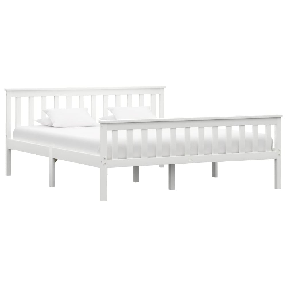Chilliwack Wooden King Size Bed In White | Bed Sava