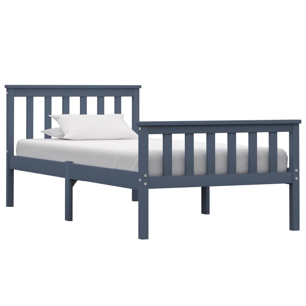 Chilliwack Wooden Single Bed In Grey | Bed Sava