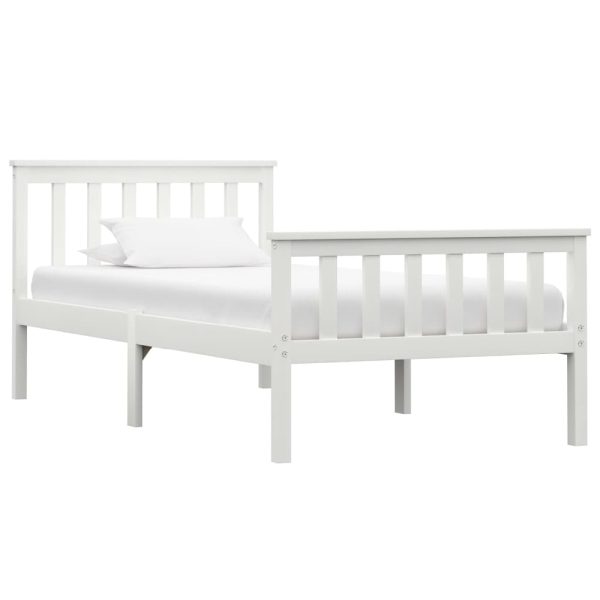 Chilliwack Wooden Single Bed In White | Bed Sava