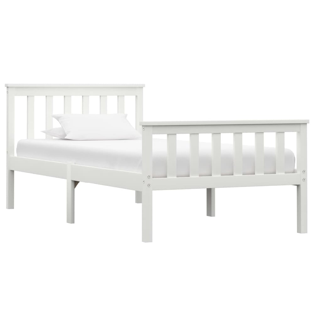 Chilliwack Wooden Single Bed In White | Bed Sava