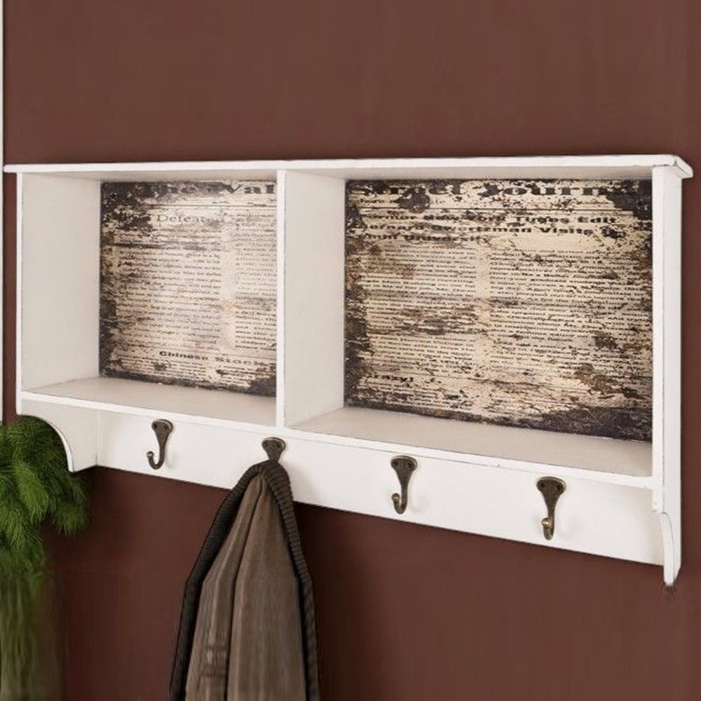 Chinle Wooden Coat Rack In Motif Vintage