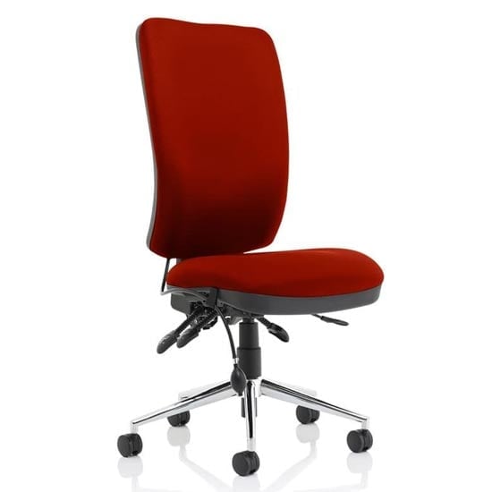 Chiro High Back Office Chair In Ginseng Chilli No Arms | Bed Sava