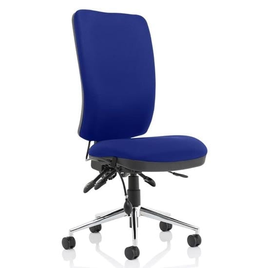 Chiro High Back Office Chair In Stevia Blue No Arms | Bed Sava