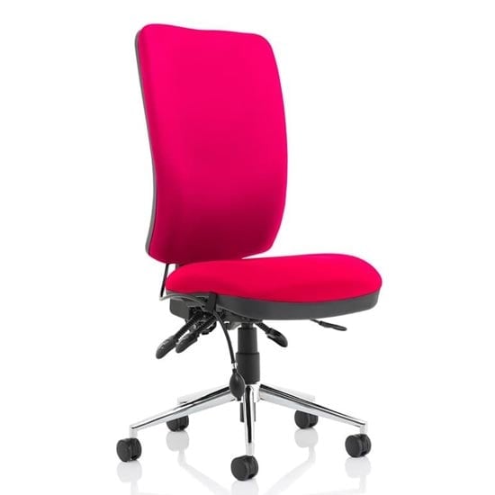 Chiro High Back Office Chair In Tabasco Red No Arms | Bed Sava