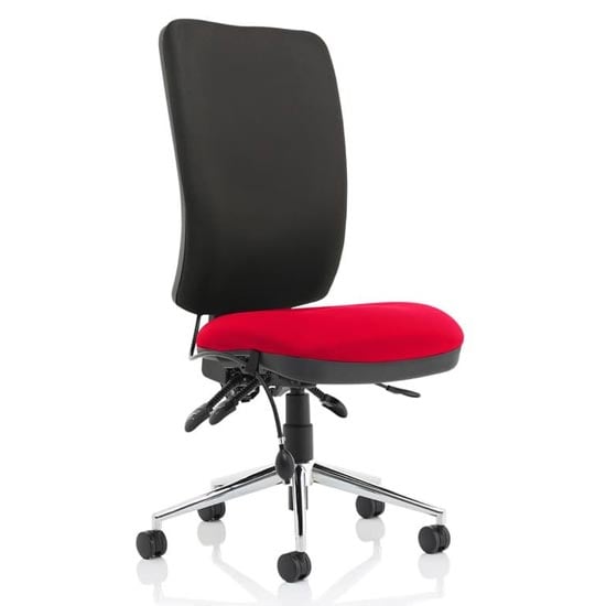 Chiro High Black Back Office Chair In Bergamot Cherry No Arms | Bed Sava