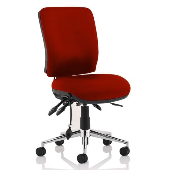 Chiro Medium Back Office Chair In Ginseng Chilli No Arms | Bed Sava