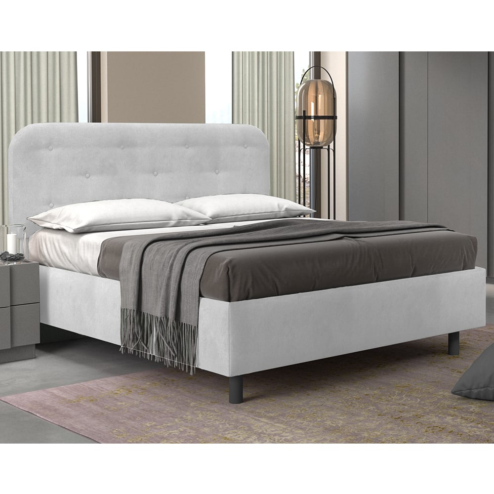 Choctaw Fabric King Size Bed In Ice