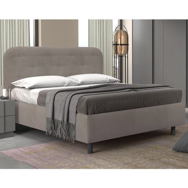 Choctaw Fabric Small Double Bed In Dove | Bed Sava