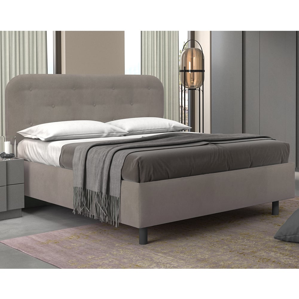 Choctaw Fabric Small Double Bed In Dove