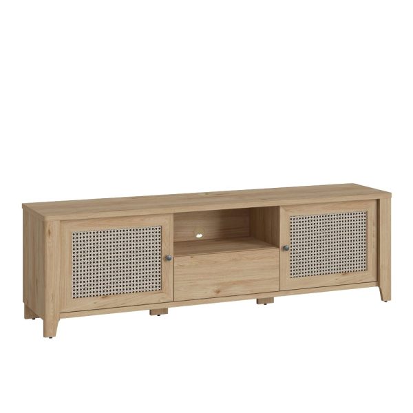 Cicero Wooden TV Stand With 2 Doors 1 Drawer In Oak | Bed Sava