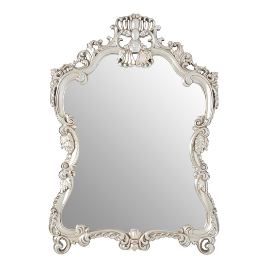 Cikroya Decorative Swirl Design Wall Mirror In Champagne | Bed Sava