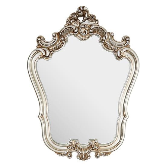 Cikroya Rose Crest Wall Bedroom Mirror In Champagne Frame | Bed Sava