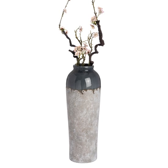 Cinram Ceramic Large Decorative Vase In White And Blue | Bed Sava