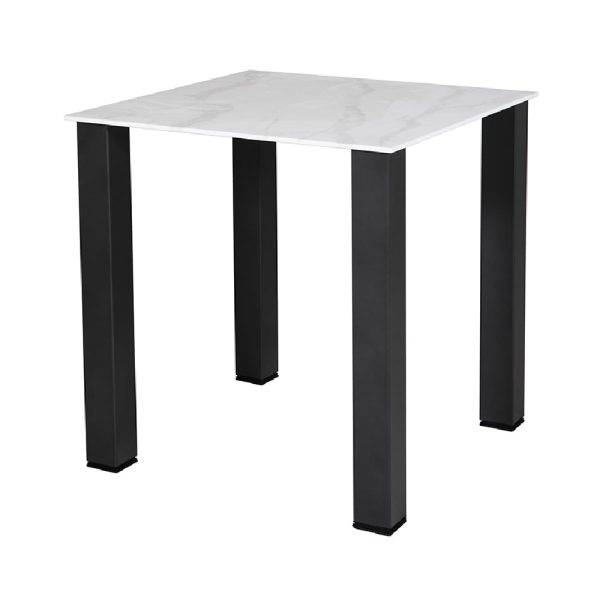 Circa Marble Square Dining Table In White | Bed Sava