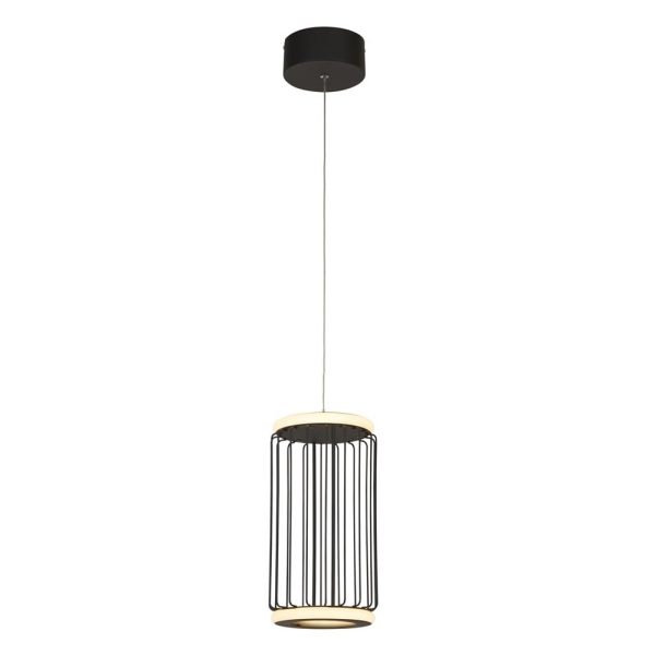 Circolo LED Cage Pendant Light In Black And White | Bed Sava
