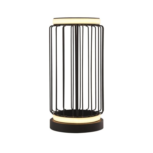 Circolo LED Cage Table Lamp In Black And White | Bed Sava