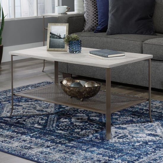 City Centre Wooden Coffee Table In Champagne Oak | Bed Sava