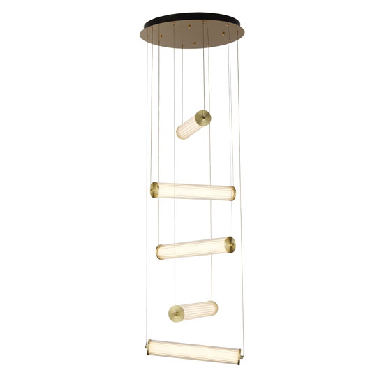Clamp LED 5 Pendant Light In Gold | Bed Sava