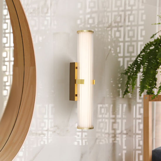 Clamp LED Small Wall Light In Gold | Bed Sava