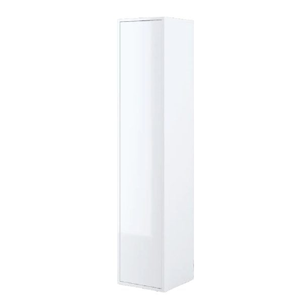 Clarion High Gloss Storage Cabinet With 1 Door In White | Bed Sava