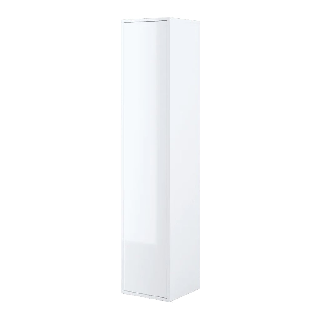 Clarion High Gloss Storage Cabinet With 1 Door In White