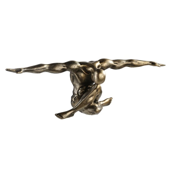 Cliffhanger Poly Design Sculpture In Antique Bronze | Bed Sava
