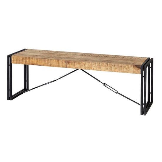 Clio Industrial Wooden Dining Bench In Oak | Bed Sava