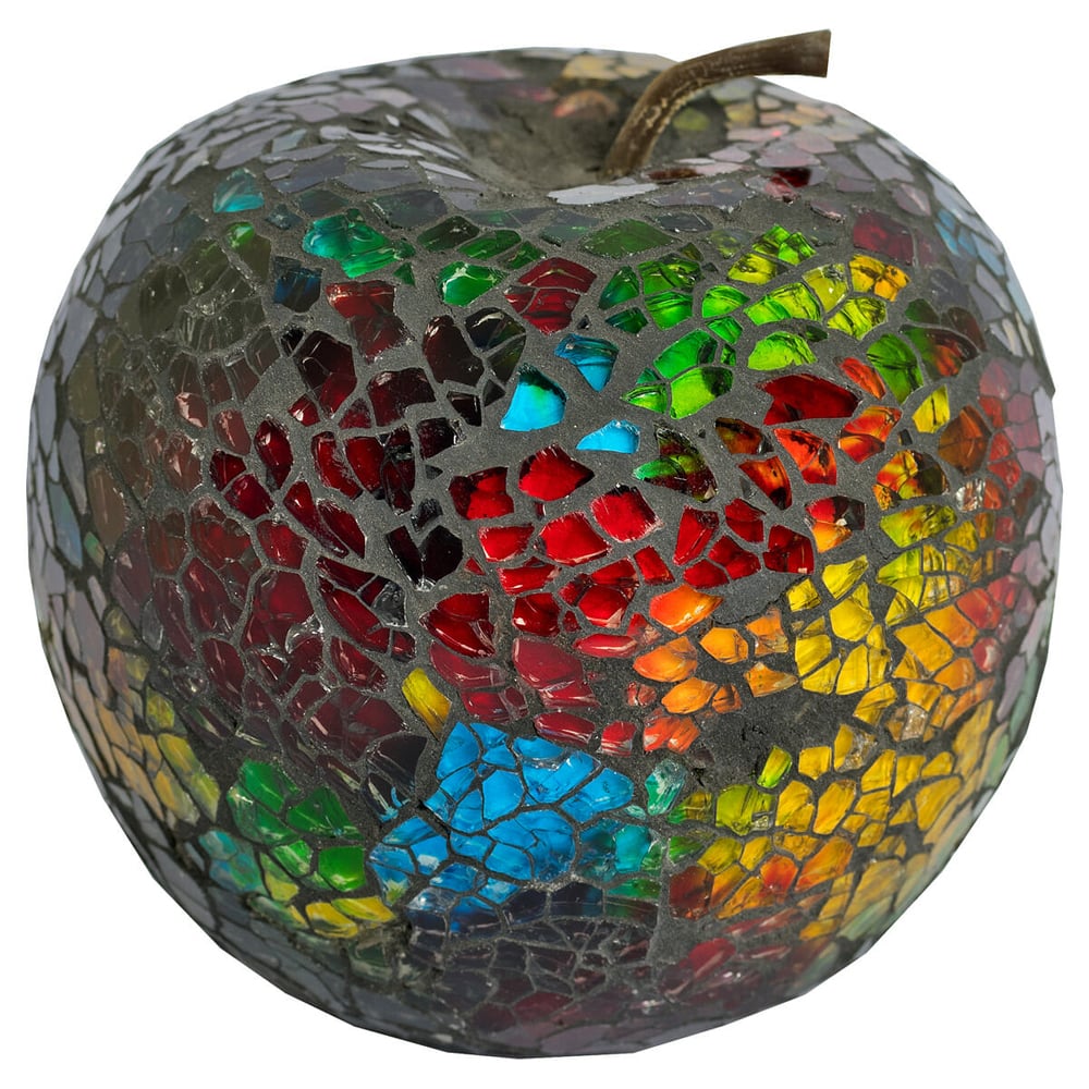 Clisson Decorative Mosaic Glass Apple Fruit In Rainbow