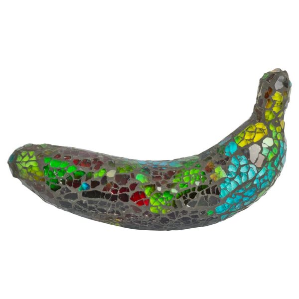 Clisson Decorative Mosaic Glass Banana Fruit In Rainbow | Bed Sava