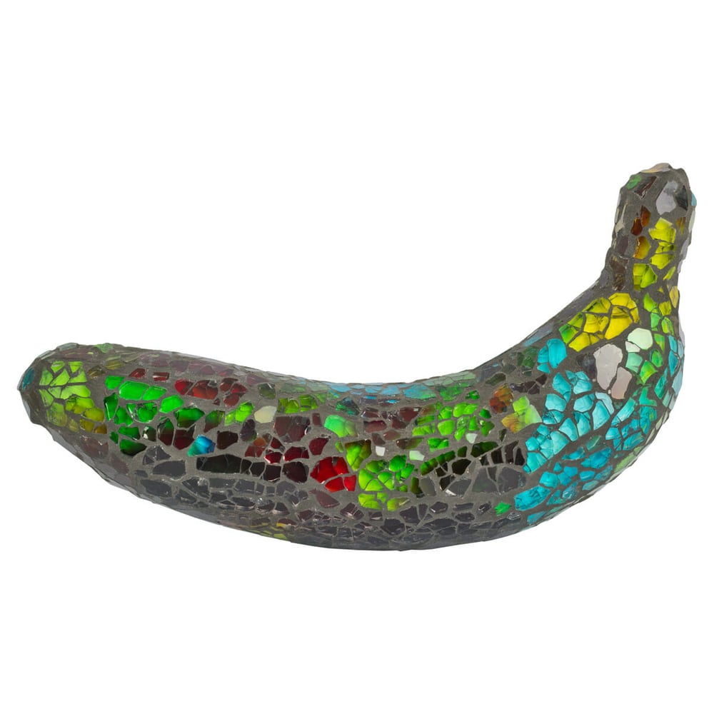Clisson Decorative Mosaic Glass Banana Fruit In Rainbow